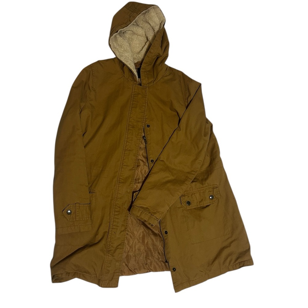 Forever 21 Brown Utility Jacket with Hood
